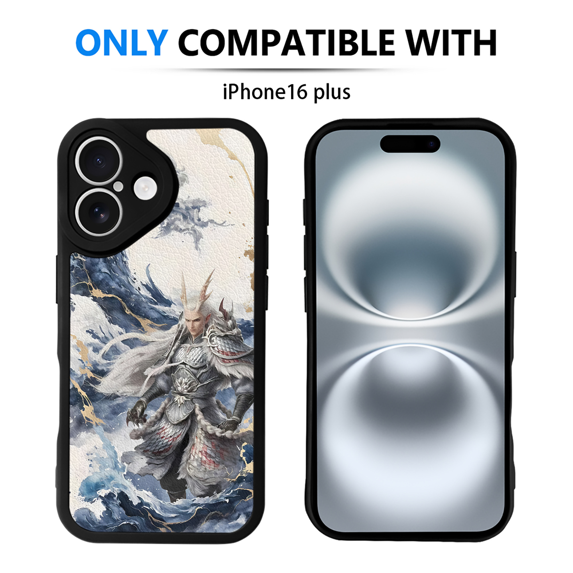 （画像用） Ne Zha 2 ナタ 魔童の大暴れ 【iPhone 16シリーズ対応】シリコンスマホケース（レザー調） 材質：シリコン
